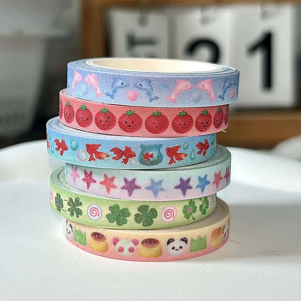 Bonsai Rock Garden - Cute Tomato Deco Washi Tape Kawaii