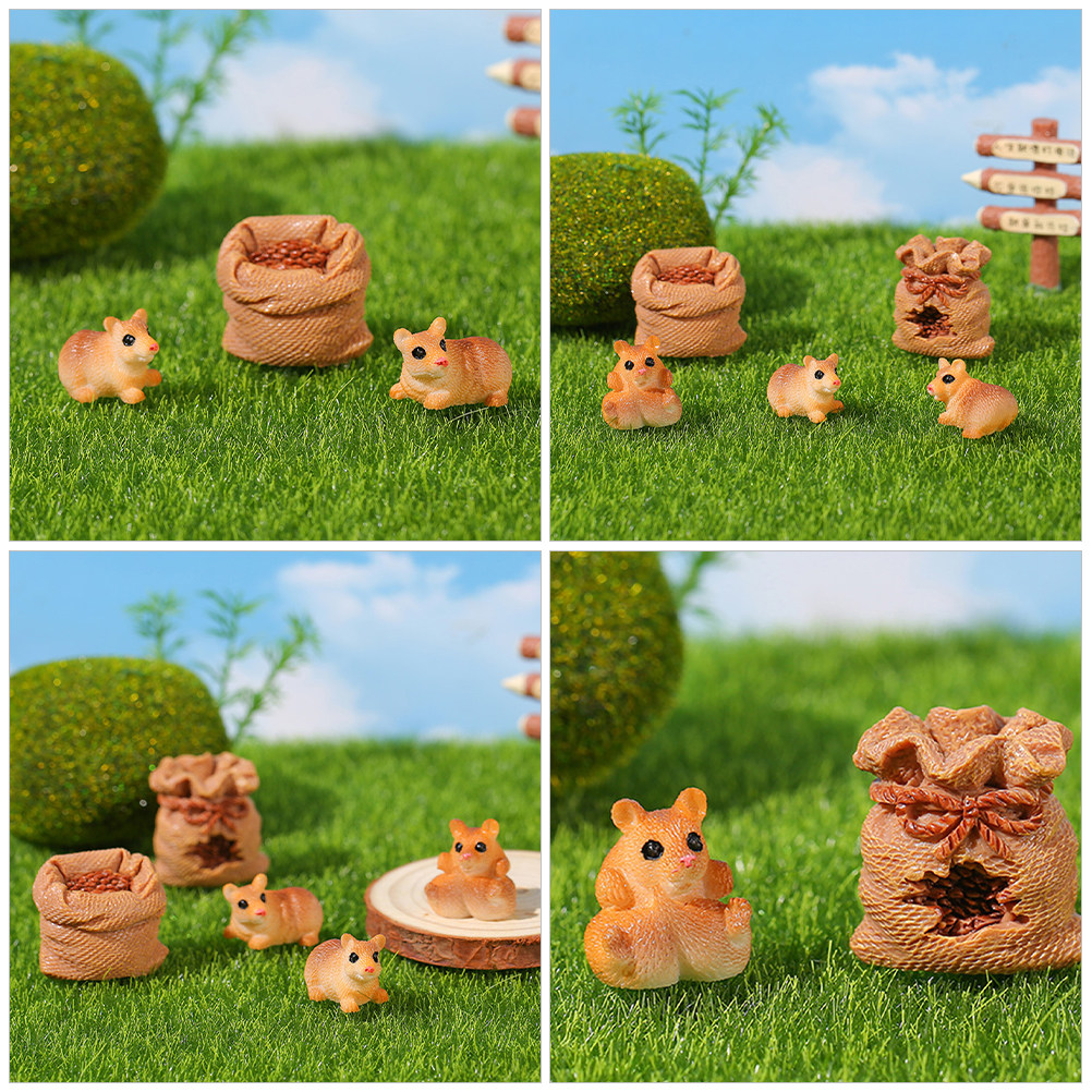 1Set Cute Resin Mini Rat Ornam - Bonsai Garden Backyard review and price