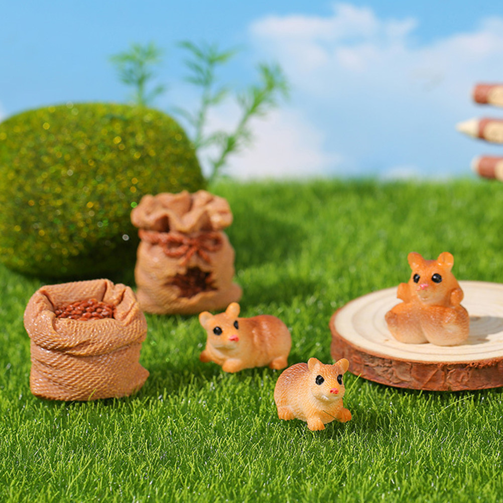 1Set Cute Resin Mini Rat Ornam - Bonsai Garden Backyard review and price