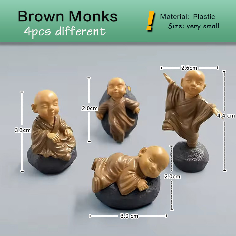 4pcs Chinese Kongfu Monk Minia - Bonsai Garden Japan review and price