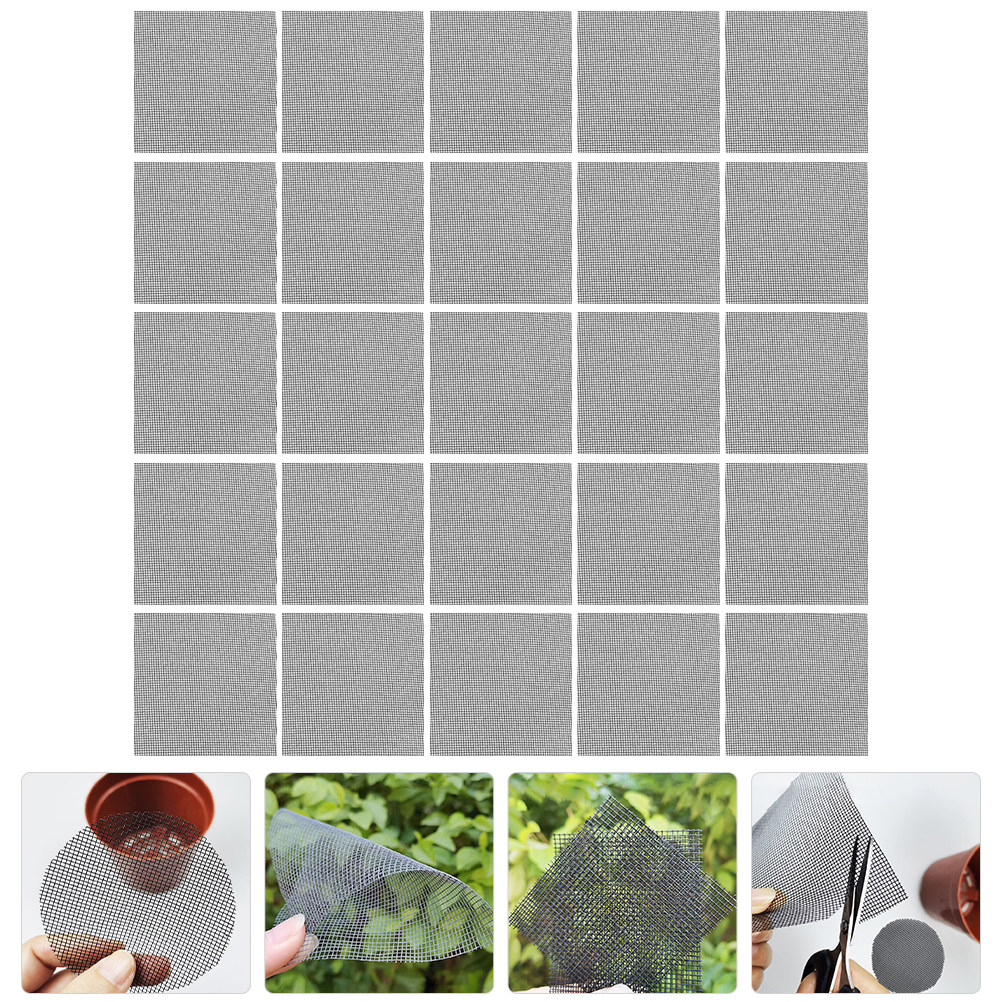 50Pcs Flower Pot Hole Mesh Pad - Bonsai Garden And Cafe review and price