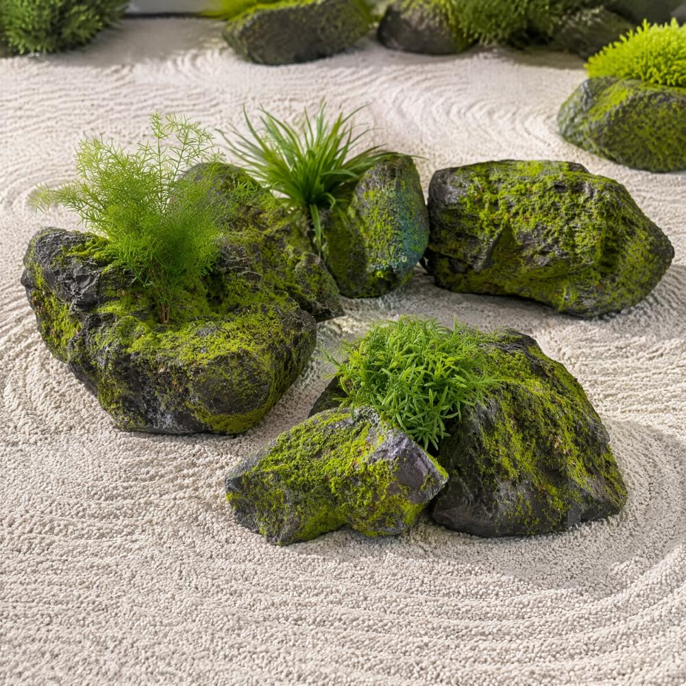 Artificial Moss Rocks for Land - Bonsai Garden Backyard review and price
