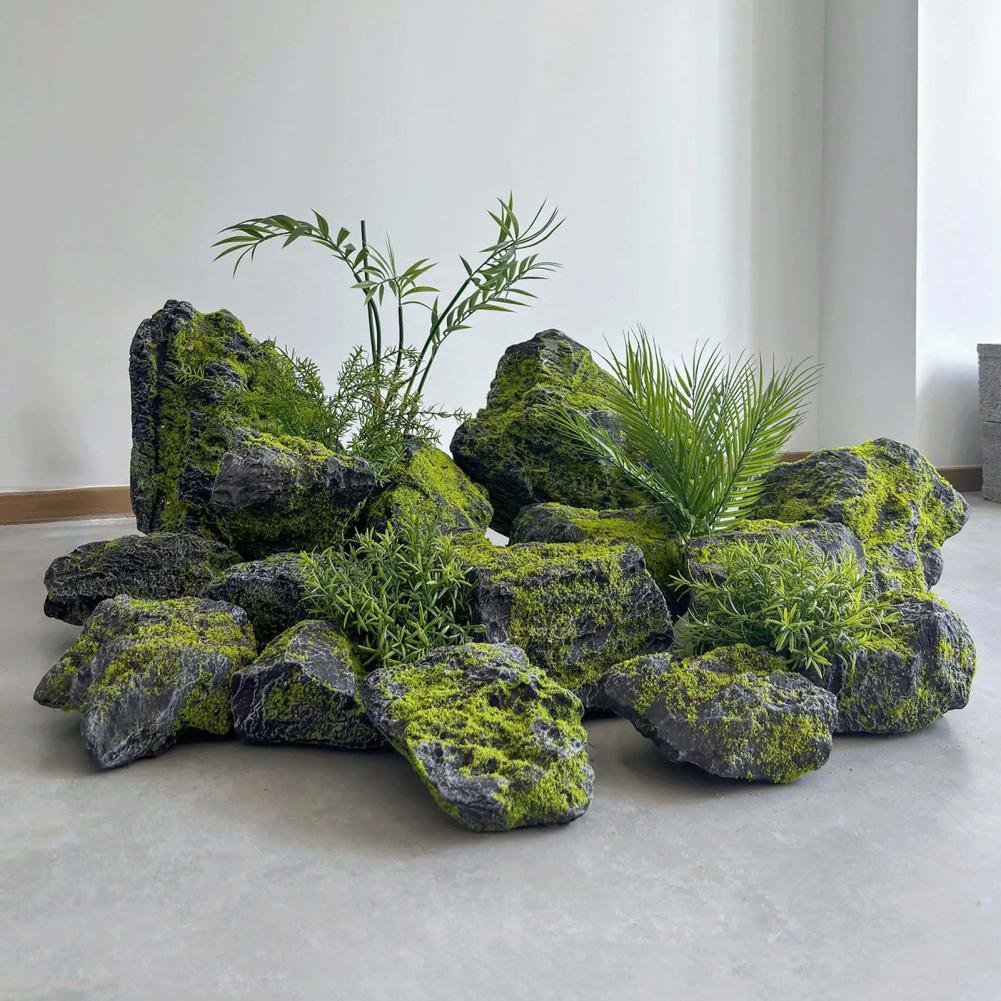 Artificial Moss Rocks for Land - Bonsai Garden Backyard review and price