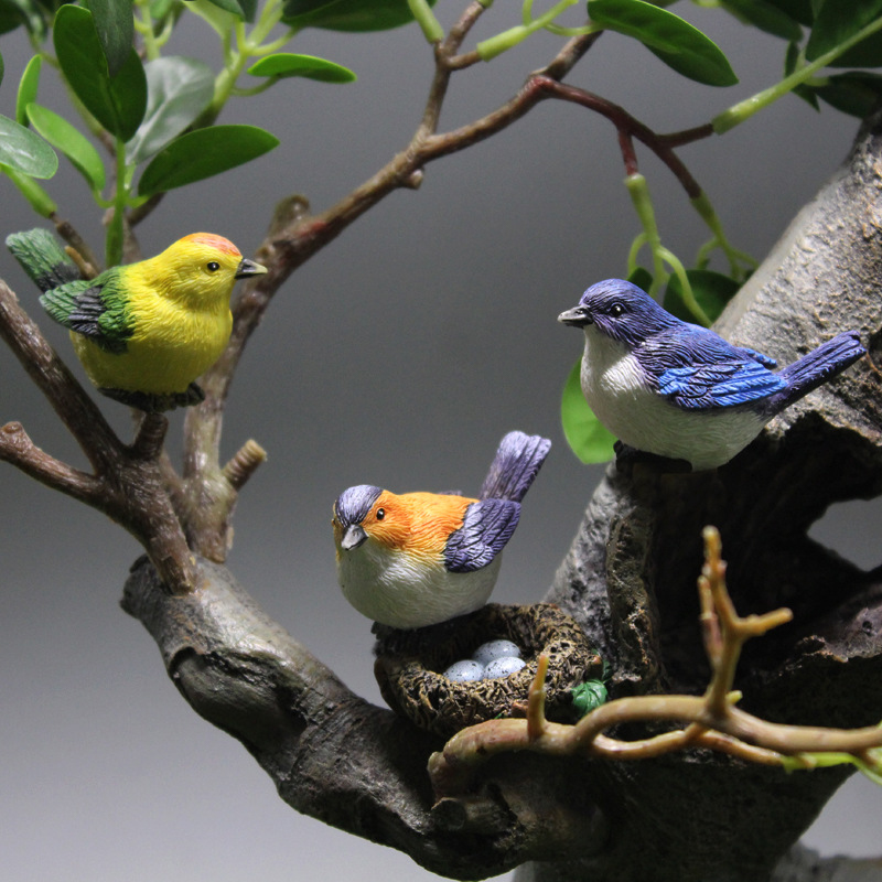 B*4pcs Mini Bird Figure Model  - Bonsai Garden Europe review and price