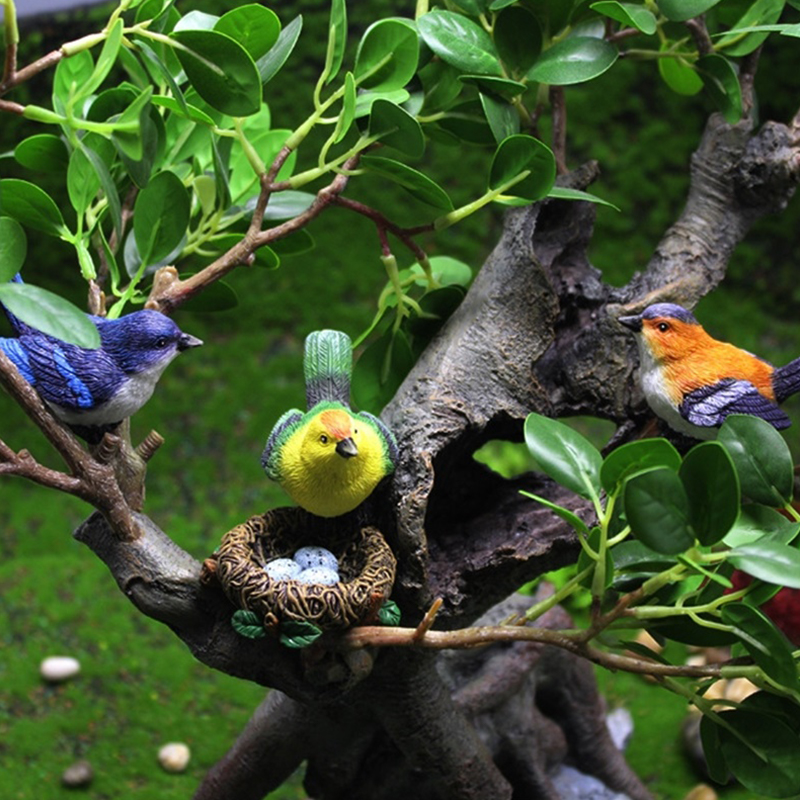B*4pcs Mini Bird Figure Model  - Bonsai Garden Europe review and price