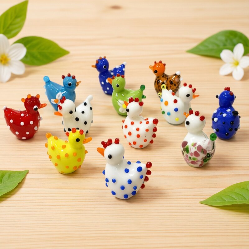 2PCS Handmade Cute Glass Chick - Bonsai Garden Japan review and price