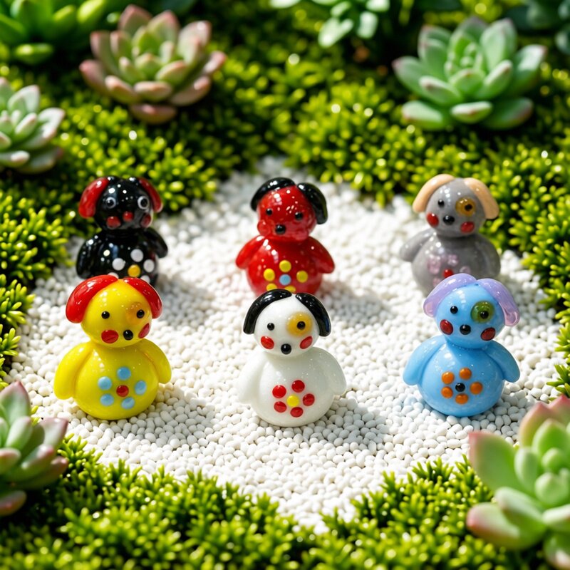 Cute Handmade Mini Glass Dog F - Bonsai Garden Japan review and price