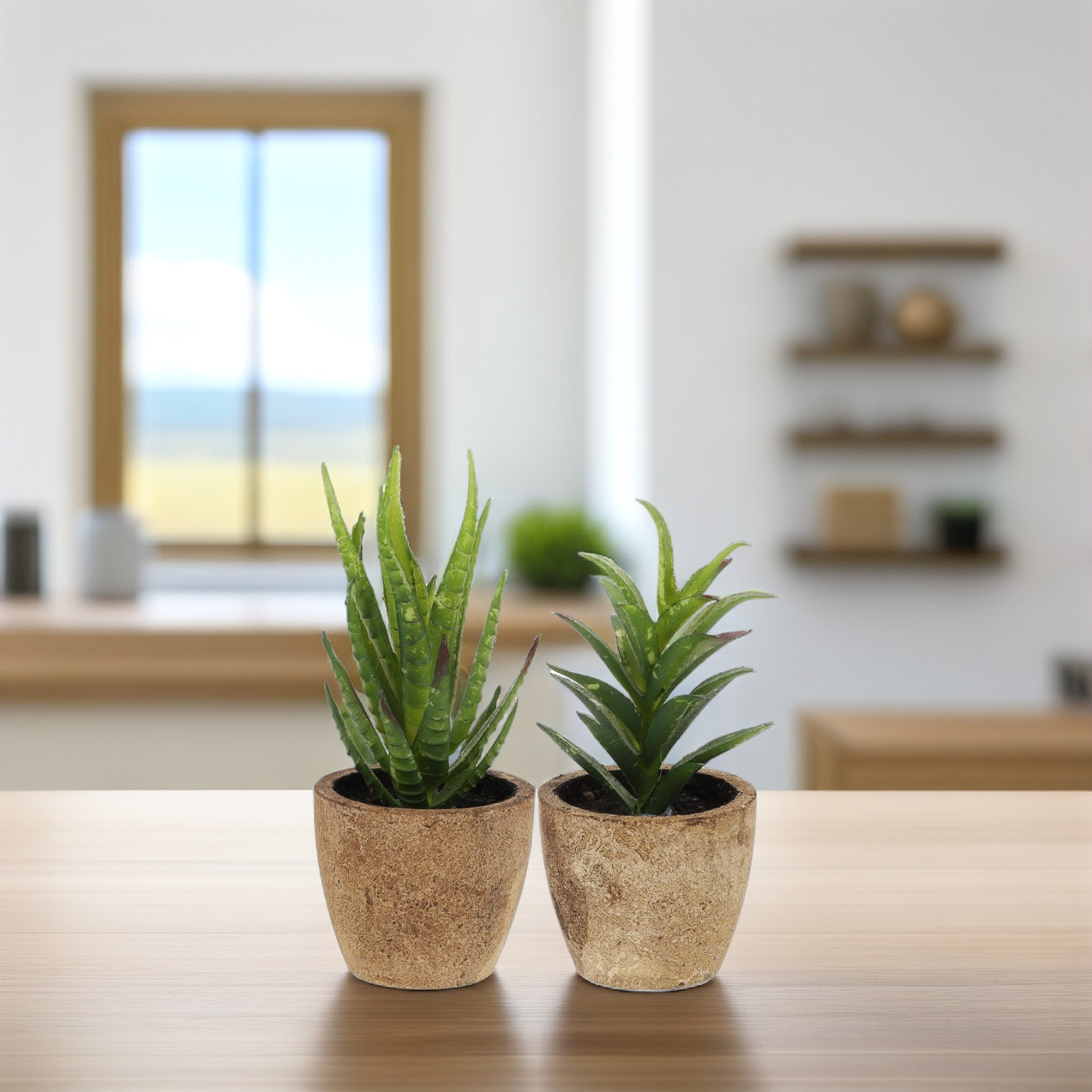 4Pcs Simulation Succulent Bons - Bonsai Garden And Cafe review and price