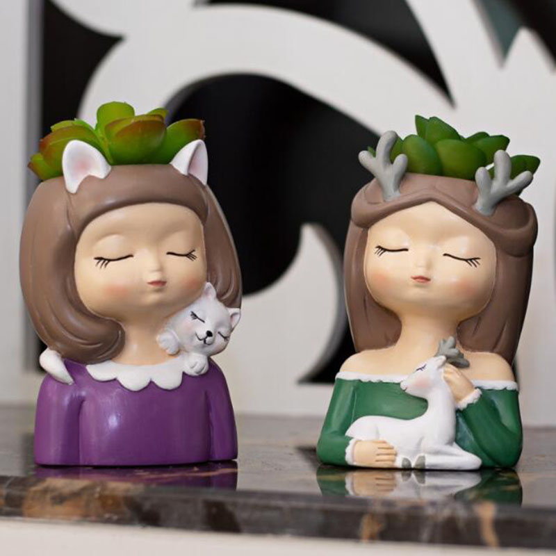 Creative Resin Fleshy Flowerpo - Bonsai Garden Europe review and price