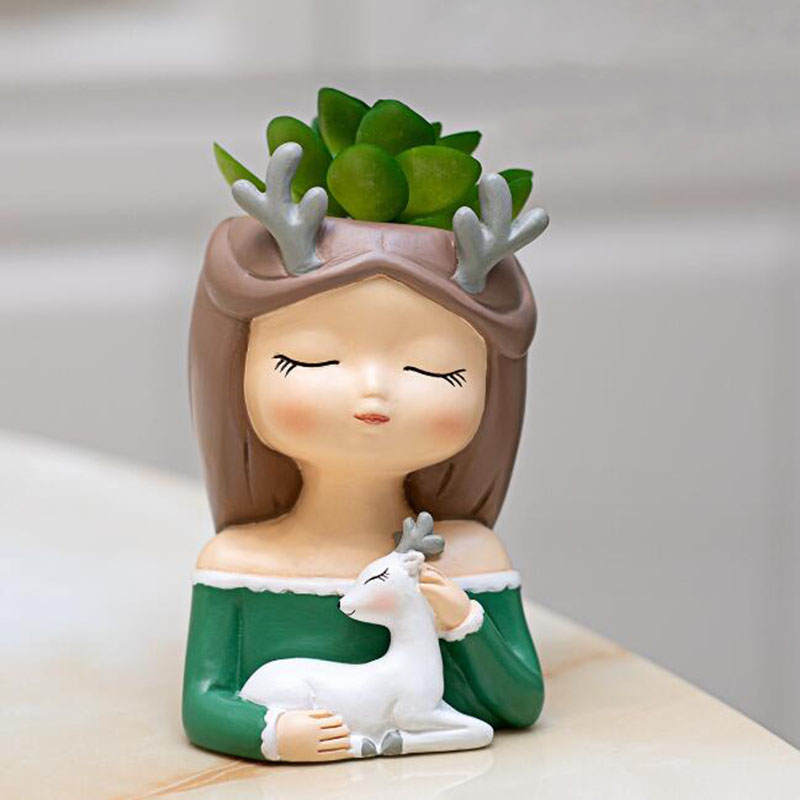 Creative Resin Fleshy Flowerpo - Bonsai Garden Europe review and price