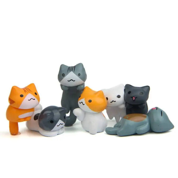 6Pcs/Set Cartoon Lucky pvc Cat - Bonsai Garden Japan review and price